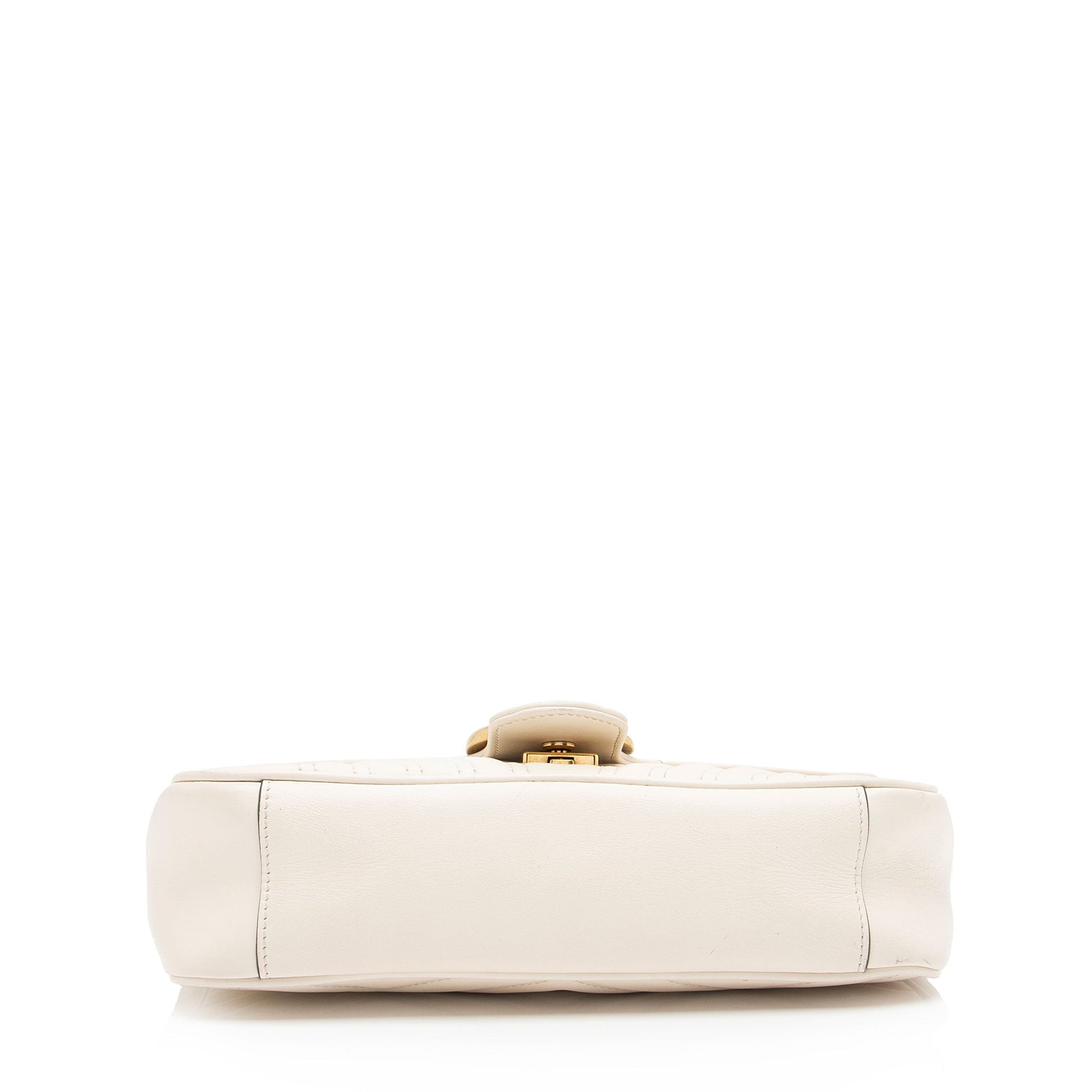 Gucci Matelasse Leather GG Marmont Small Flap Shoulder Bag (SHF-gduwv8)