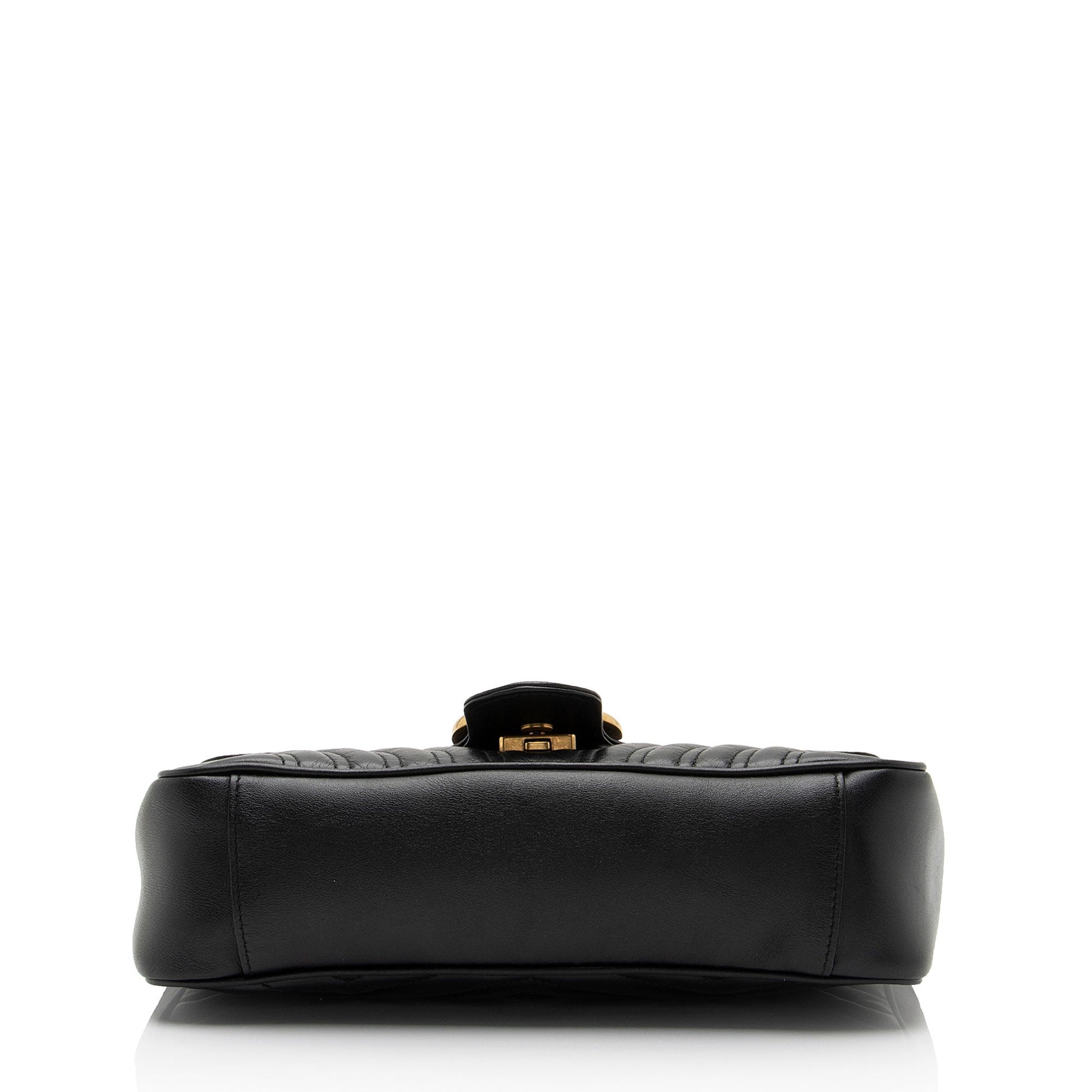 Gucci Matelasse Leather GG Marmont Small Flap Shoulder Bag (SHF-5zif5r)