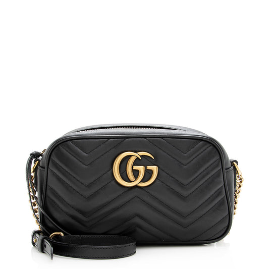 Gucci Matelasse Leather GG Marmont Small Shoulder Bag (SHF-20055)