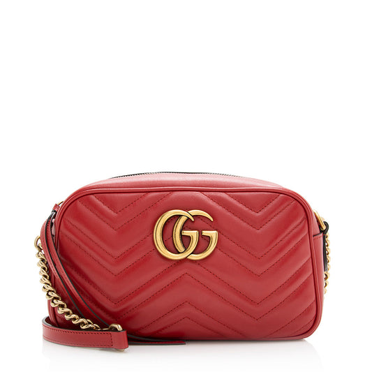 Gucci Matelasse Leather GG Marmont Small Shoulder Bag (SHF-20476)