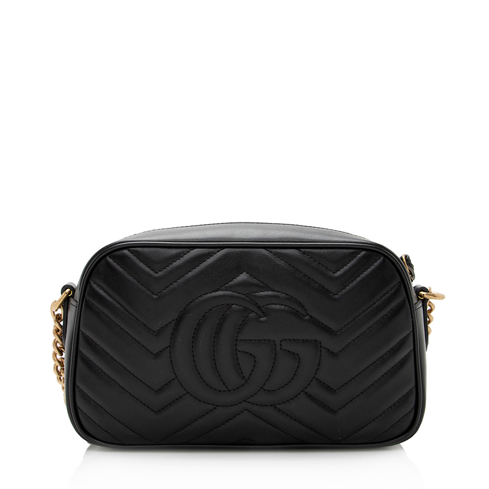 Gucci Matelasse Leather GG Marmont Small Shoulder Bag (SHF-21488)