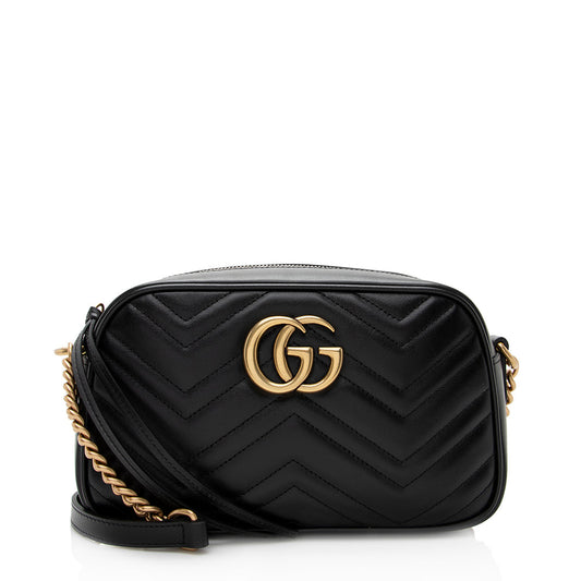 Gucci Matelasse Leather GG Marmont Small Shoulder Bag (SHF-21488)