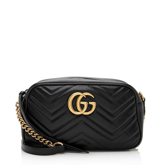 Gucci Matelasse Leather GG Marmont Small Shoulder Bag (SHF-21668)