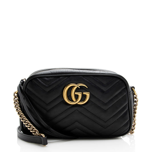 Gucci Matelasse Leather GG Marmont Small Shoulder Bag (SHF-23406)