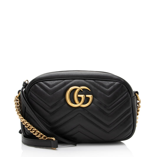 Gucci Matelasse Leather GG Marmont Small Shoulder Bag (SHF-0aSpIT)