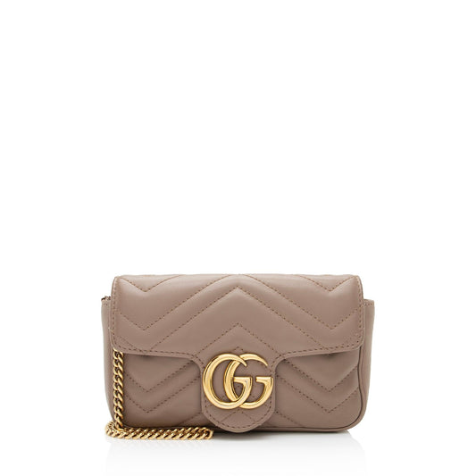Gucci Matelasse Leather GG Marmont Super Mini Bag (SHF-5Cn5zY)
