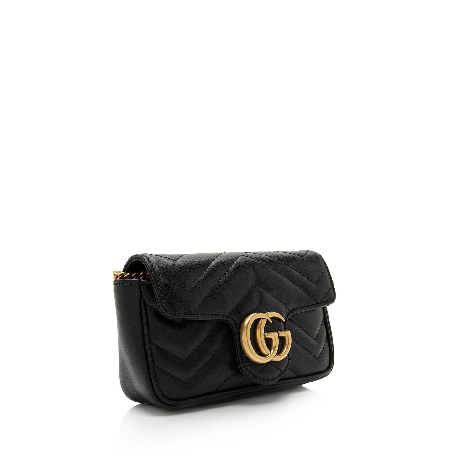 Gucci Matelasse Leather GG Marmont Super Mini Bag (SHF-sC7a2m)