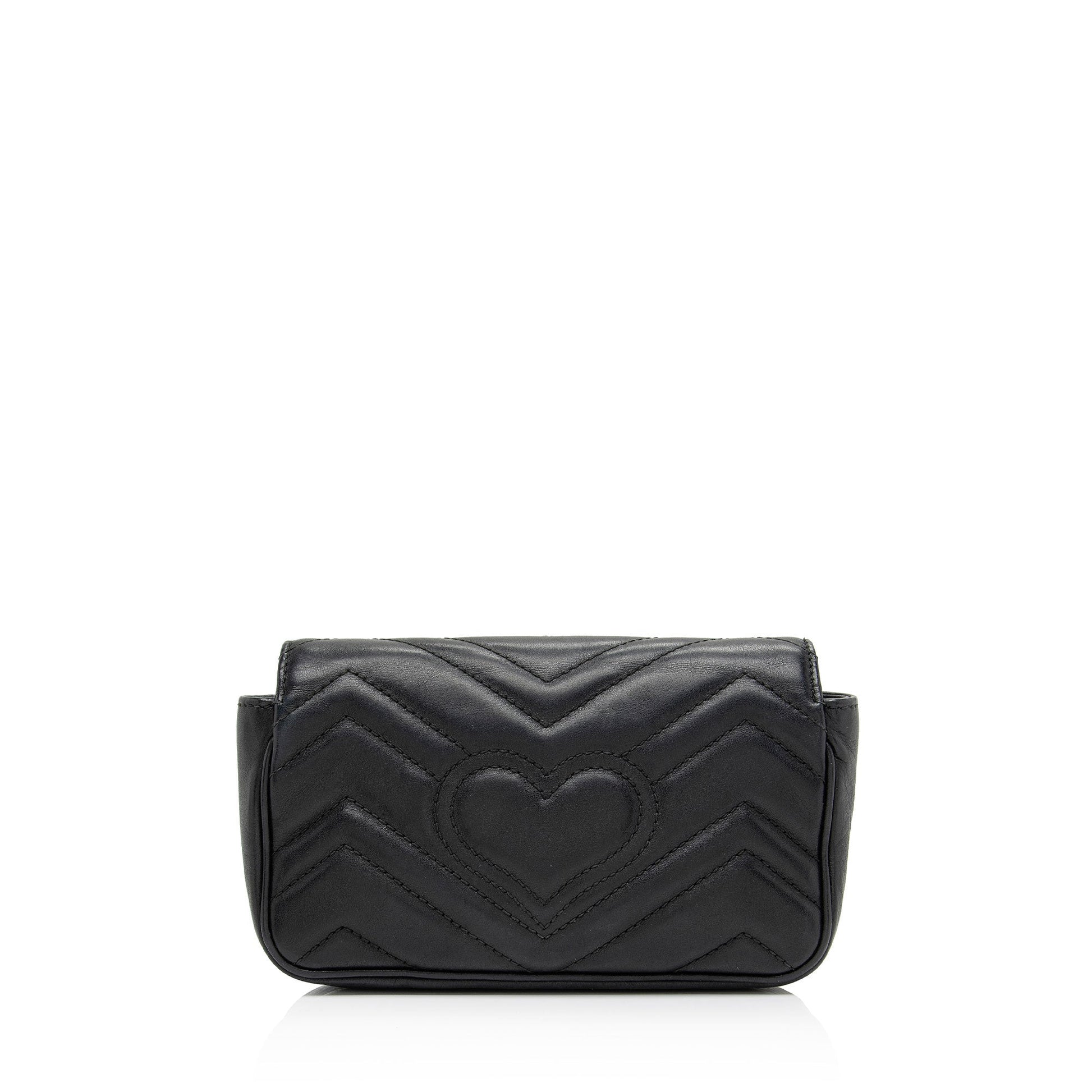 Gucci Matelasse Leather GG Marmont Super Mini Bag (SHF-PG5W8B)