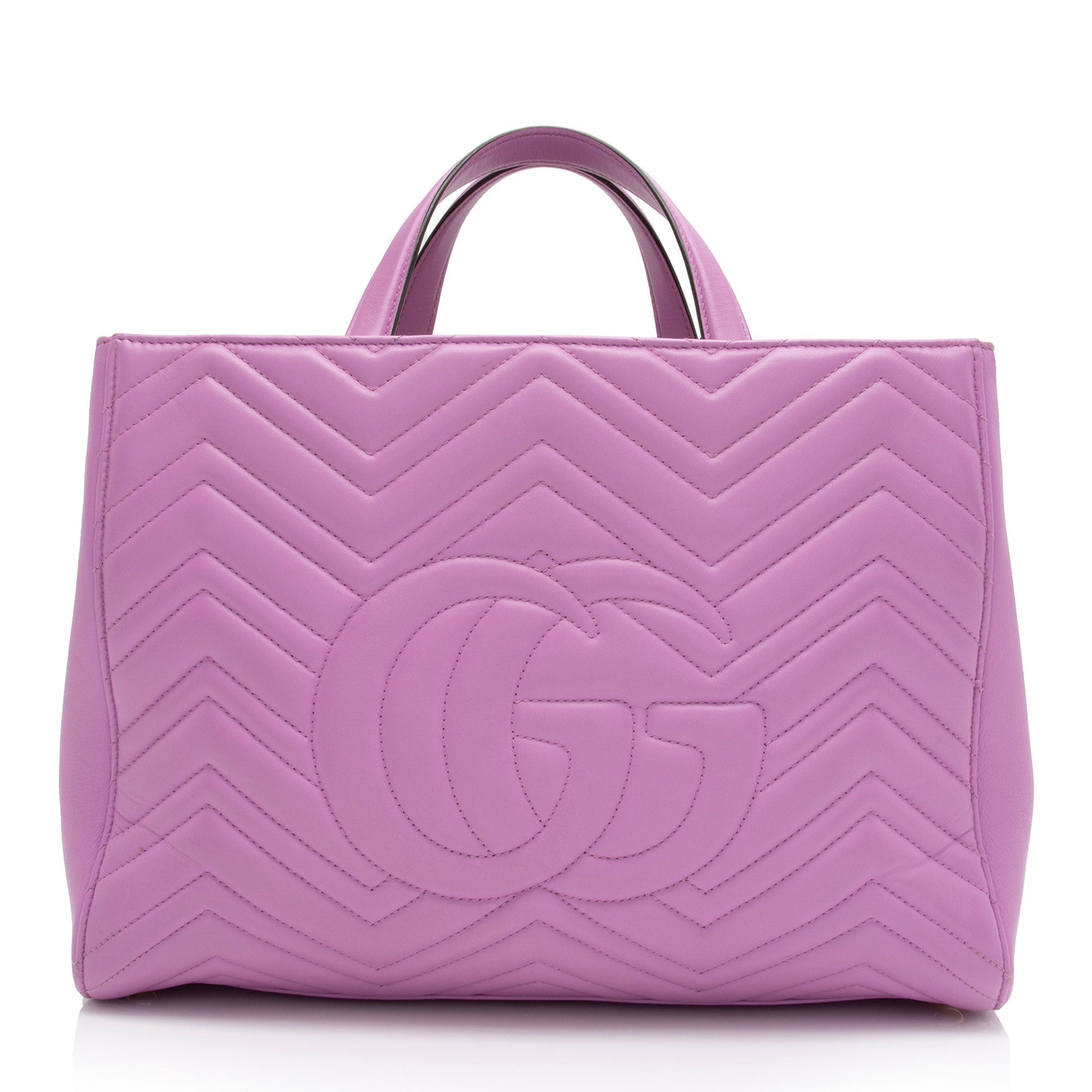 Gucci Matelasse Leather GG Marmont Top Handle Medium Satchel (SHF-sAnFMF)