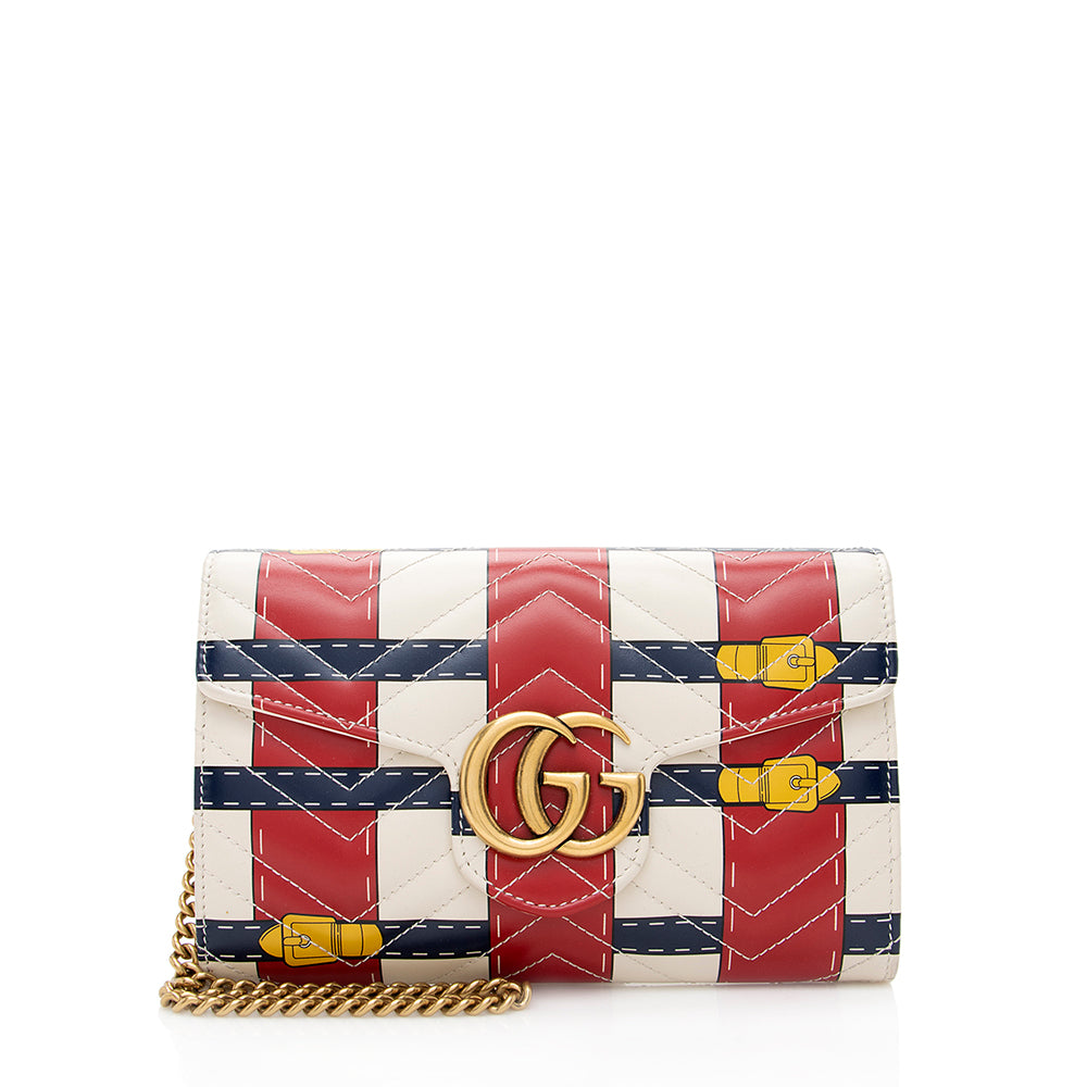 Gucci GG Marmont Leather Chain Crossbody Style 3