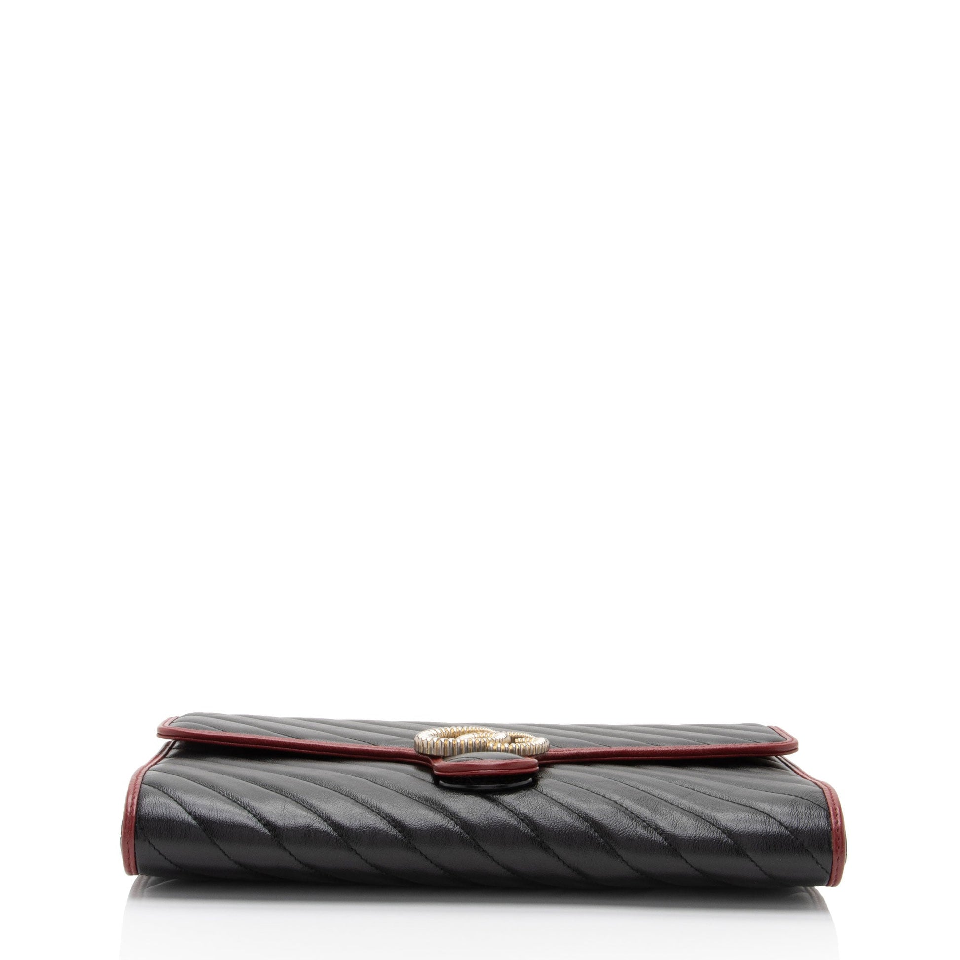 Gucci Matelasse Leather Torchon GG Marmont Clutch (SHF-CeLx8H)