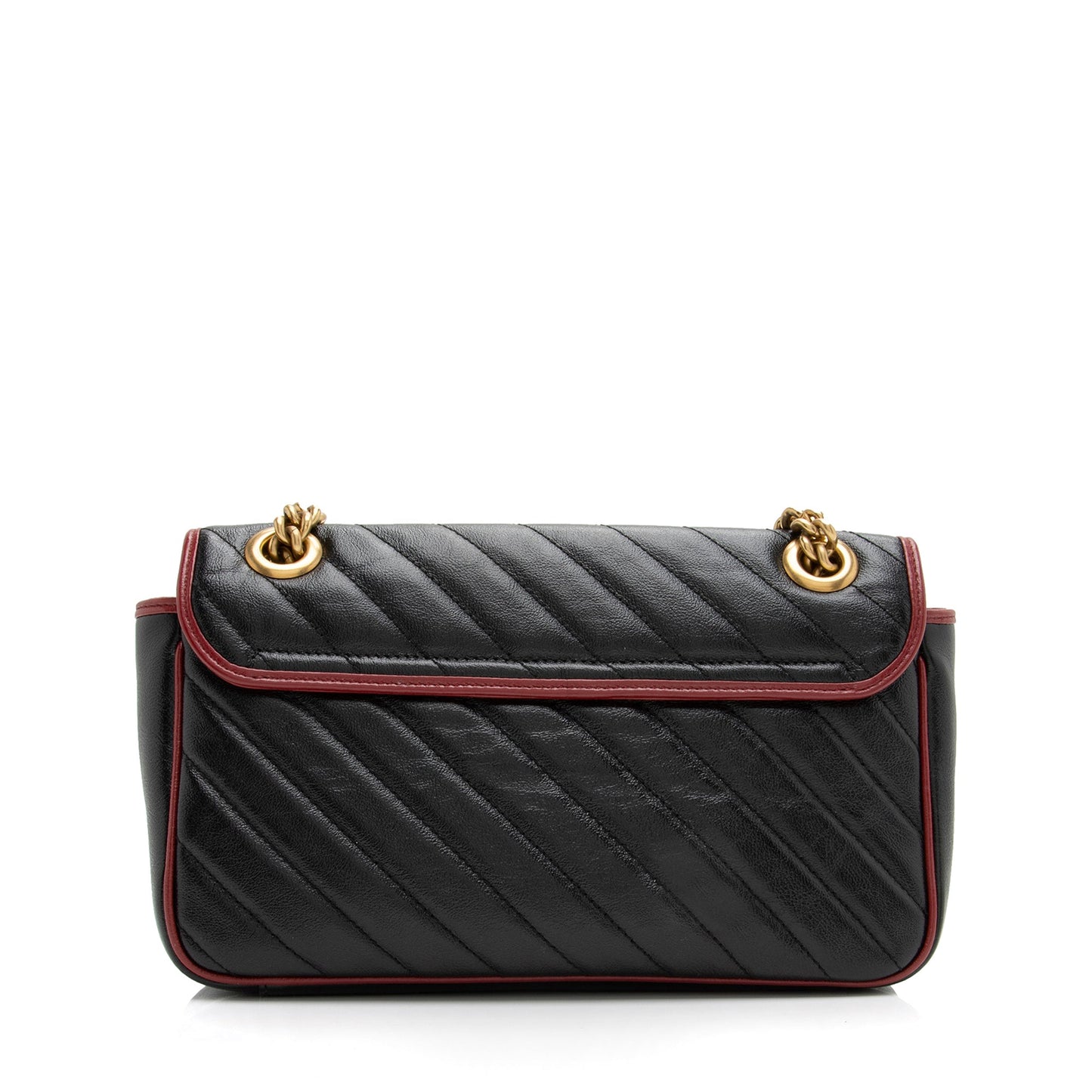 Gucci Matelasse Leather Torchon GG Marmont Small Shoulder Bag (SHF-23396)