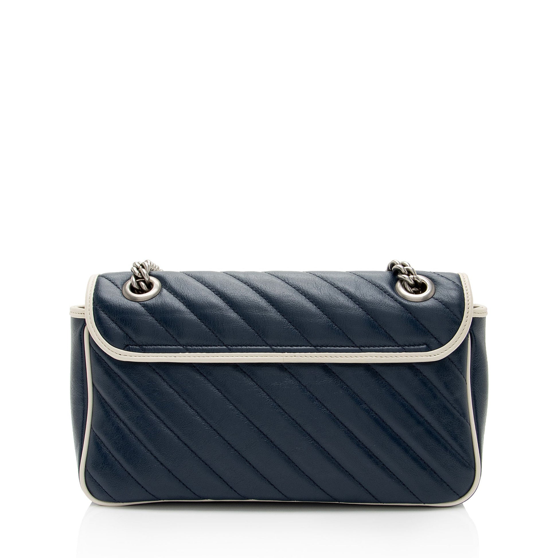 Gucci Matelasse Leather Torchon GG Marmont Small Flap Shoulder Bag (SHF-fZFBg1)