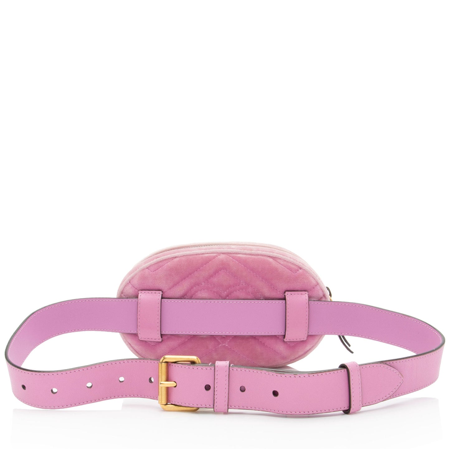 Gucci Matelasse Velvet Crystal GG Marmont Belt Bag - Size 34 / 85