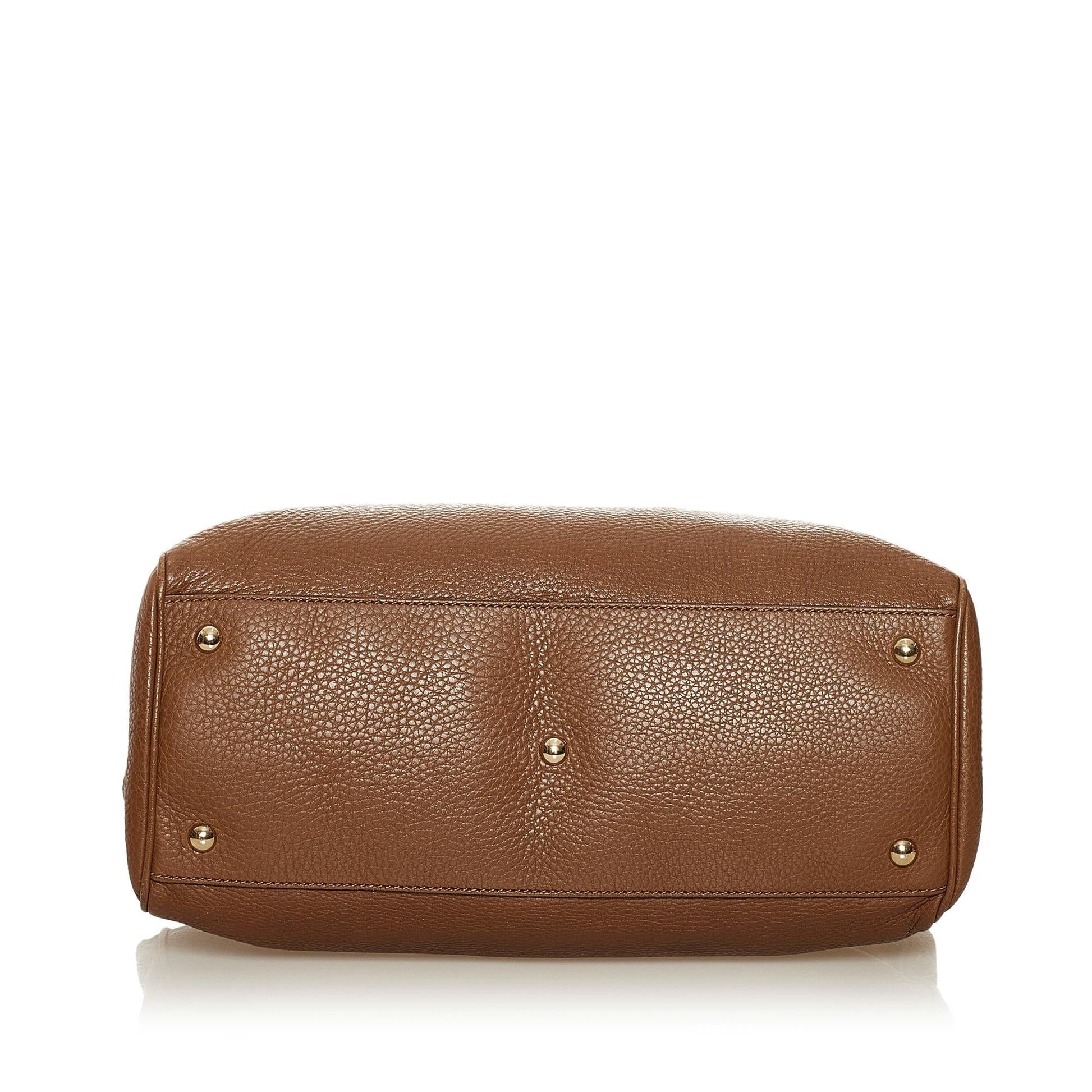 Gucci Medium Bamboo Shopper Leather Satchel (SHG-34935)