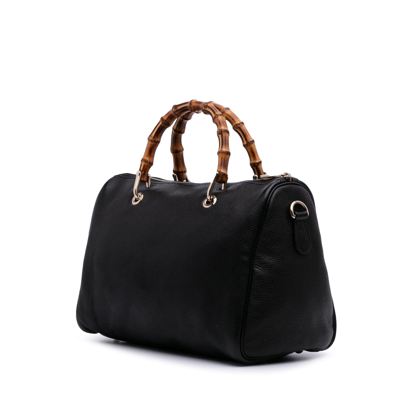 Gucci Medium Calfskin Bamboo Shopper Boston Bag