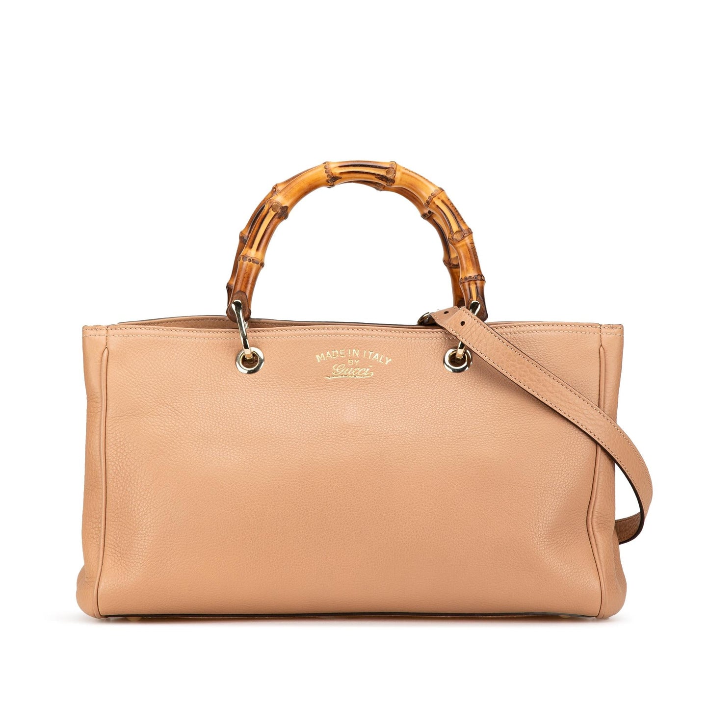 Gucci Medium Calfskin Bamboo Shopper Satchel