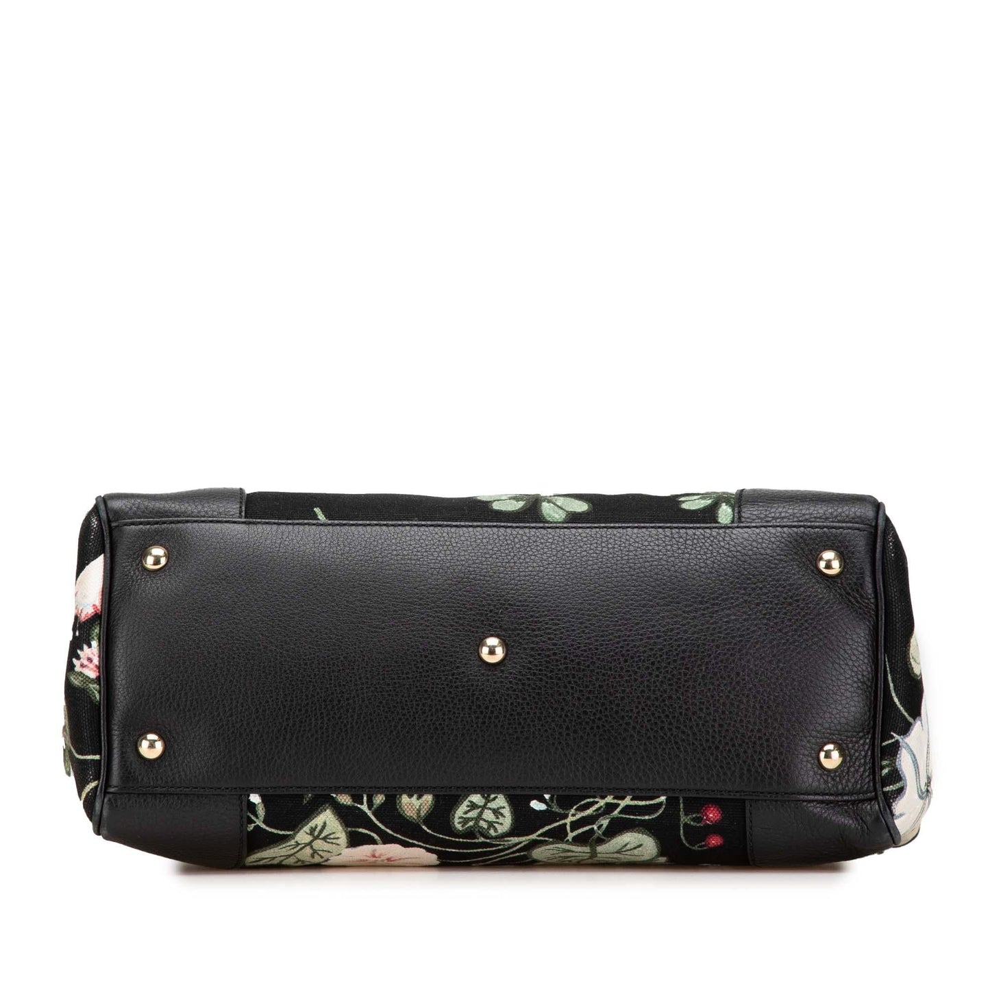 Gucci Medium Canvas Bamboo Shopper Flora Knight Satchel