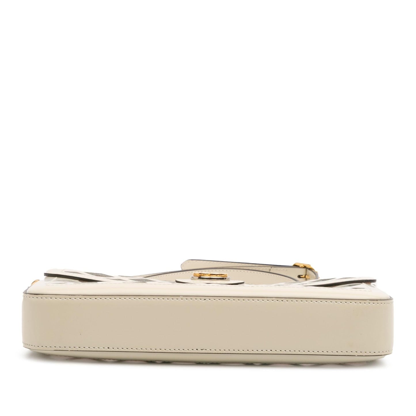 Gucci Medium Cutout Leather and Flora Canvas Traforata Flap Crossbody