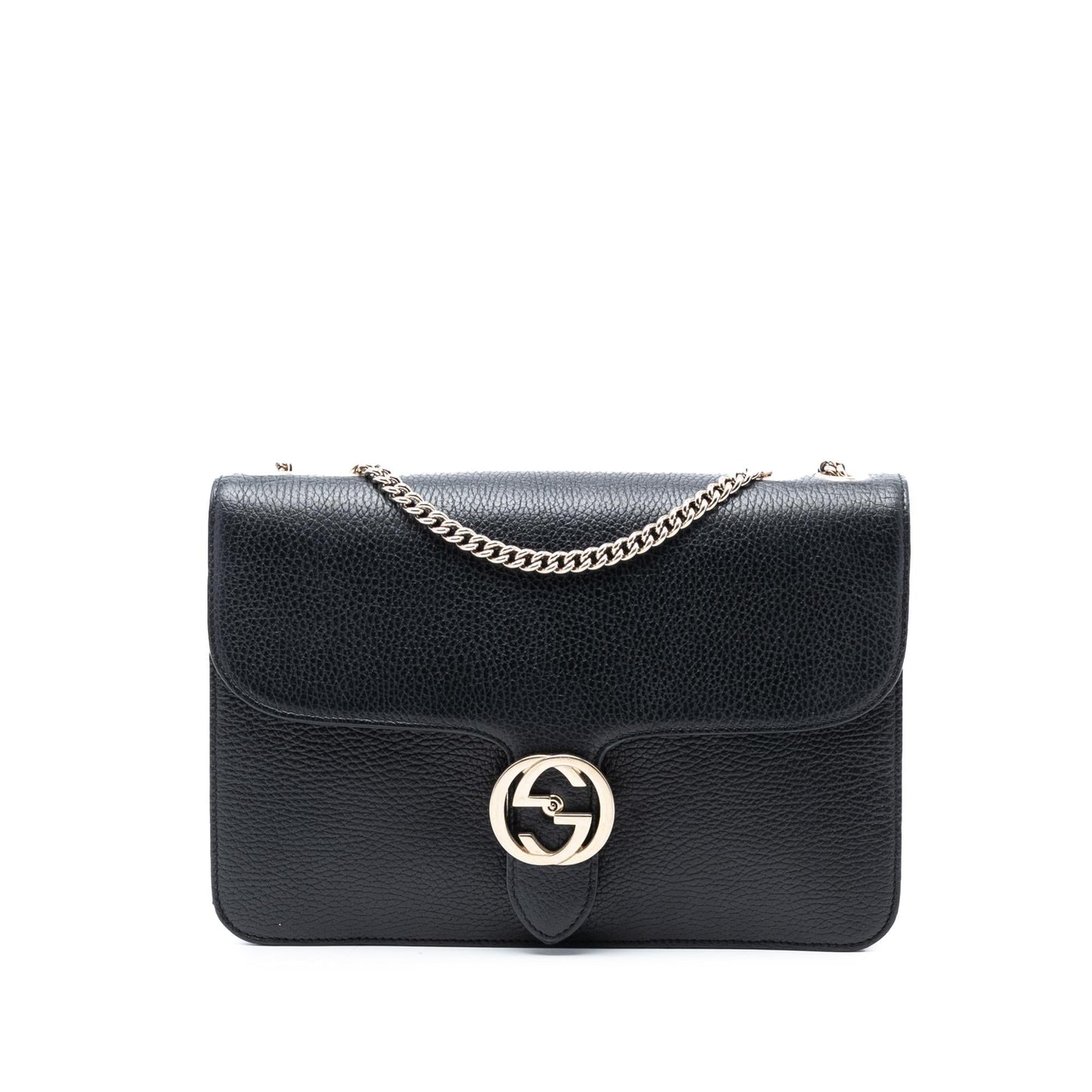 Gucci Medium Dollar Calfskin Interlocking G Crossbody