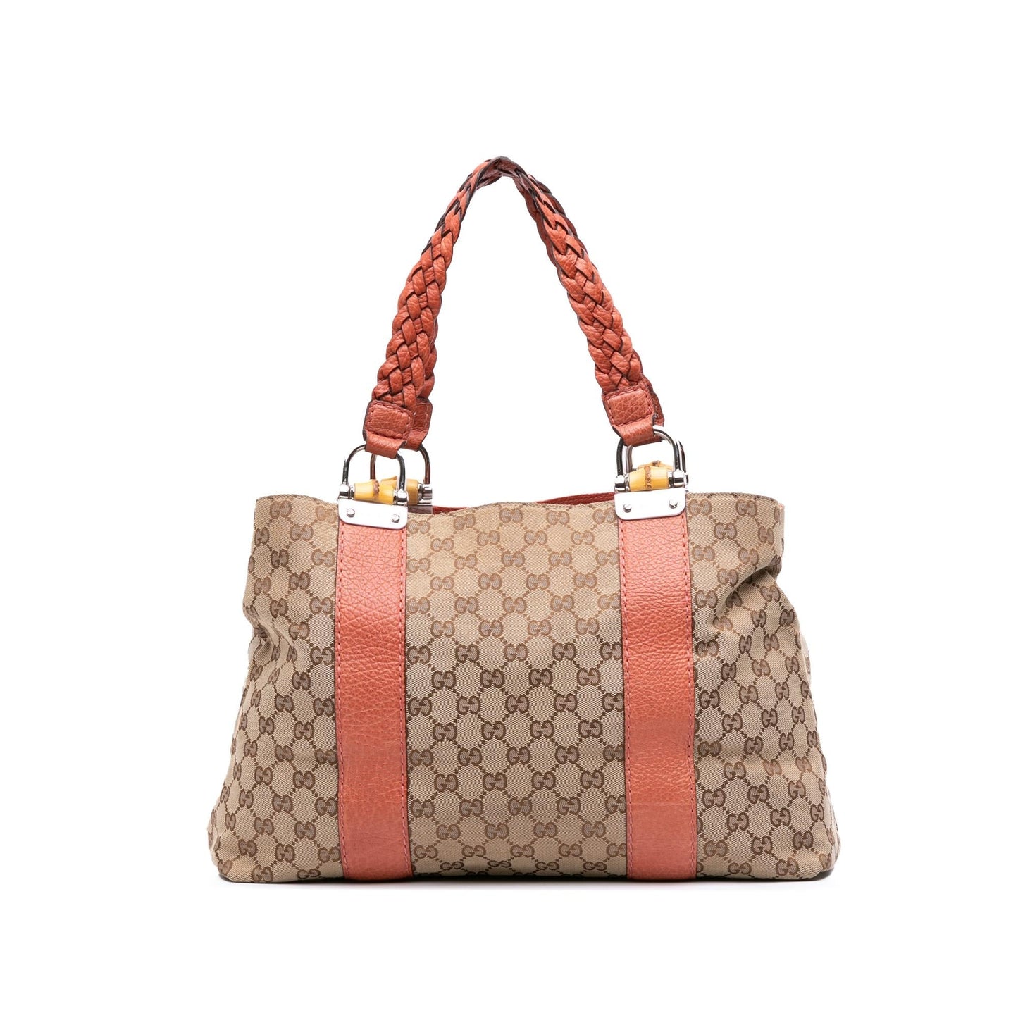 Gucci Medium GG Canvas Bamboo Libeccio Tote