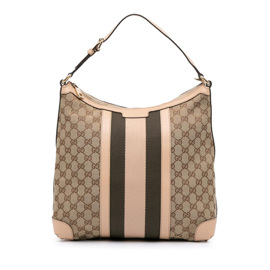 Gucci Medium GG Canvas Web Shoulder Bag