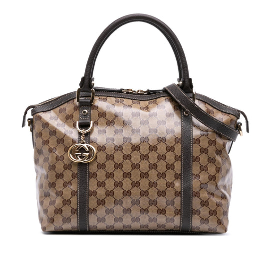 Gucci Medium GG Crystal Charm Dome Satchel