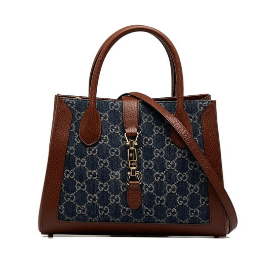 Gucci Medium GG Denim Jackie 1961 Tote (SHG-1r0eCA)