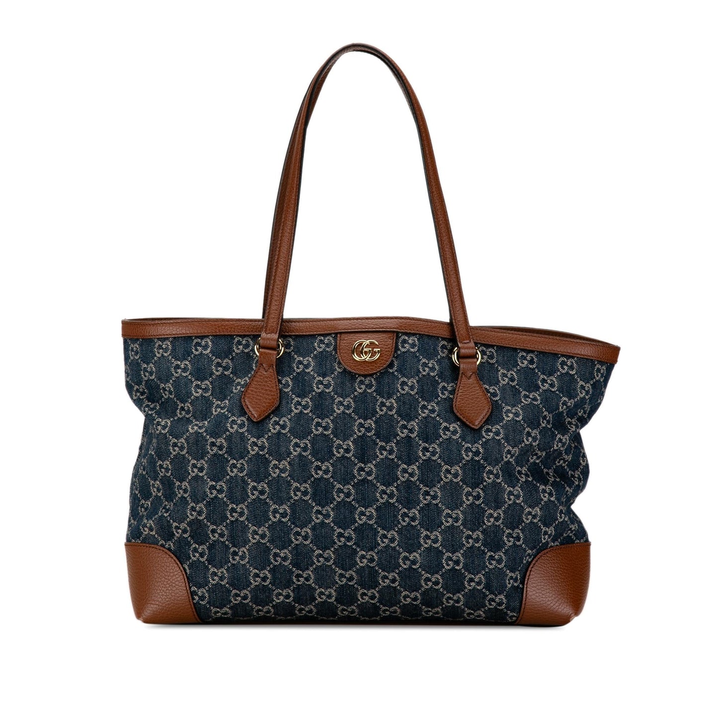 Gucci Medium GG Denim Ophidia Shopping Tote (SHG-qnGa5Q)