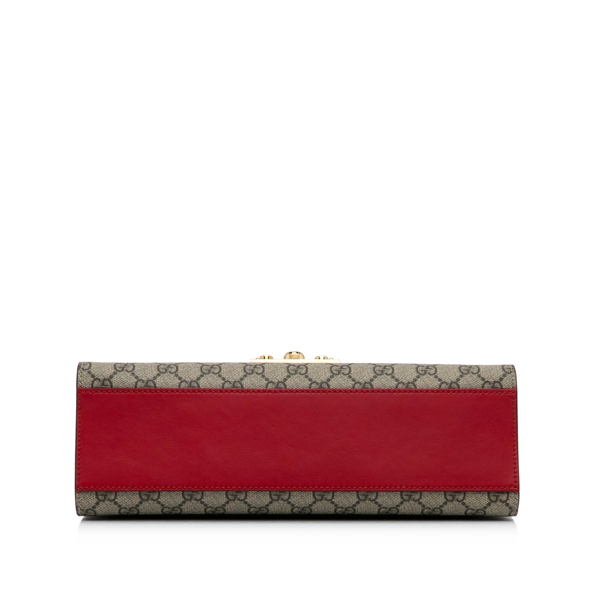 Gucci Medium GG Supreme Padlock Shoulder Bag (SHG-88VyD2)