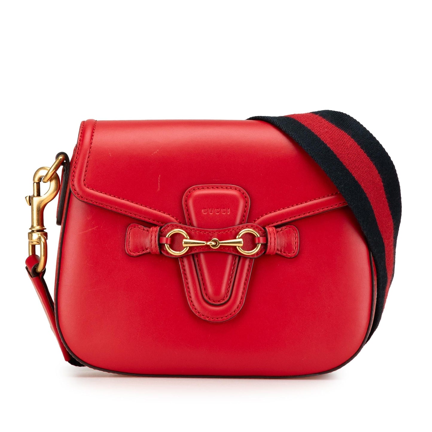 Gucci Medium Leather Web Crossbody