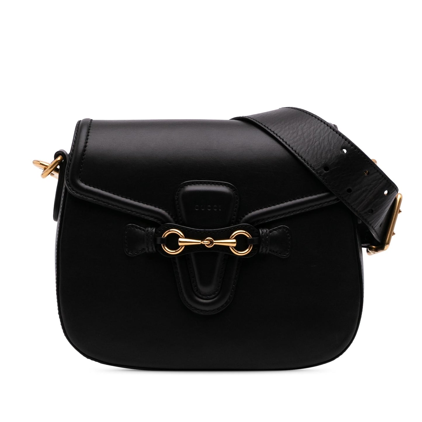 Gucci Medium Leather Web Crossbody