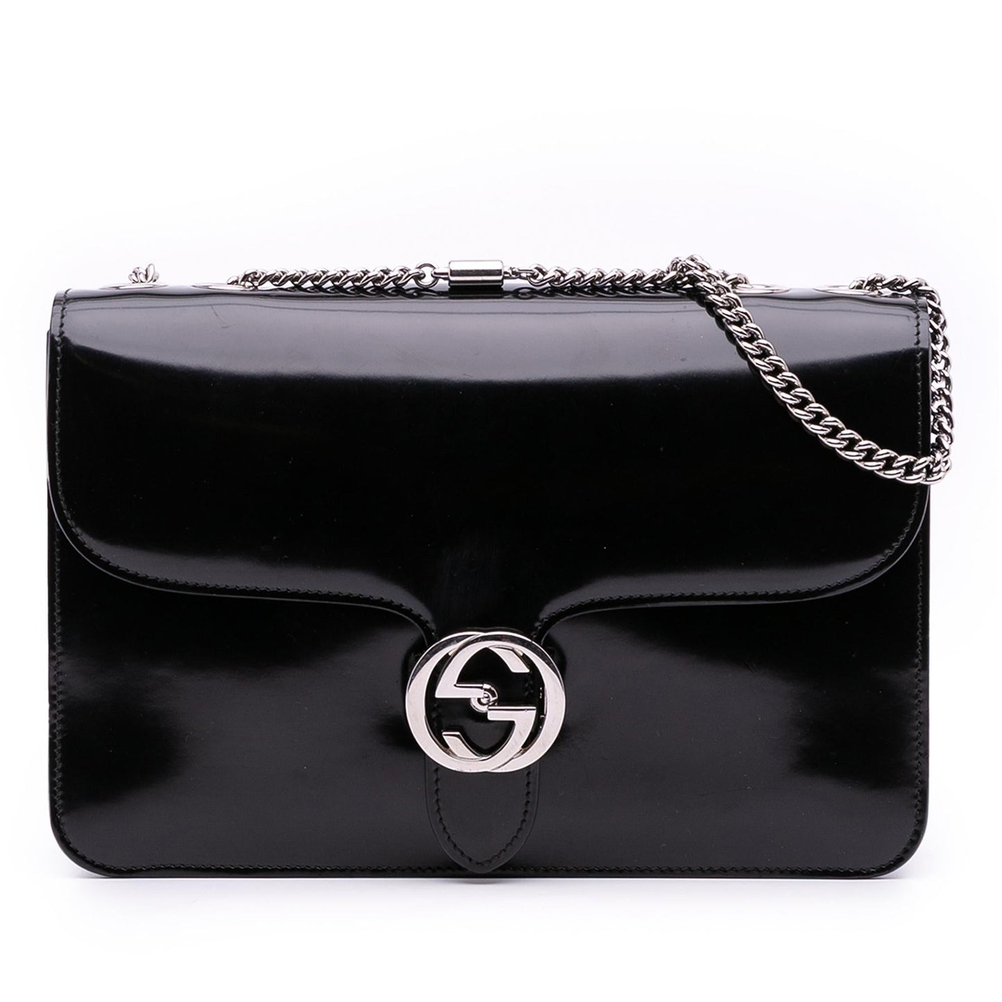 Gucci Medium Patent Dollar Interlocking G Crossbody