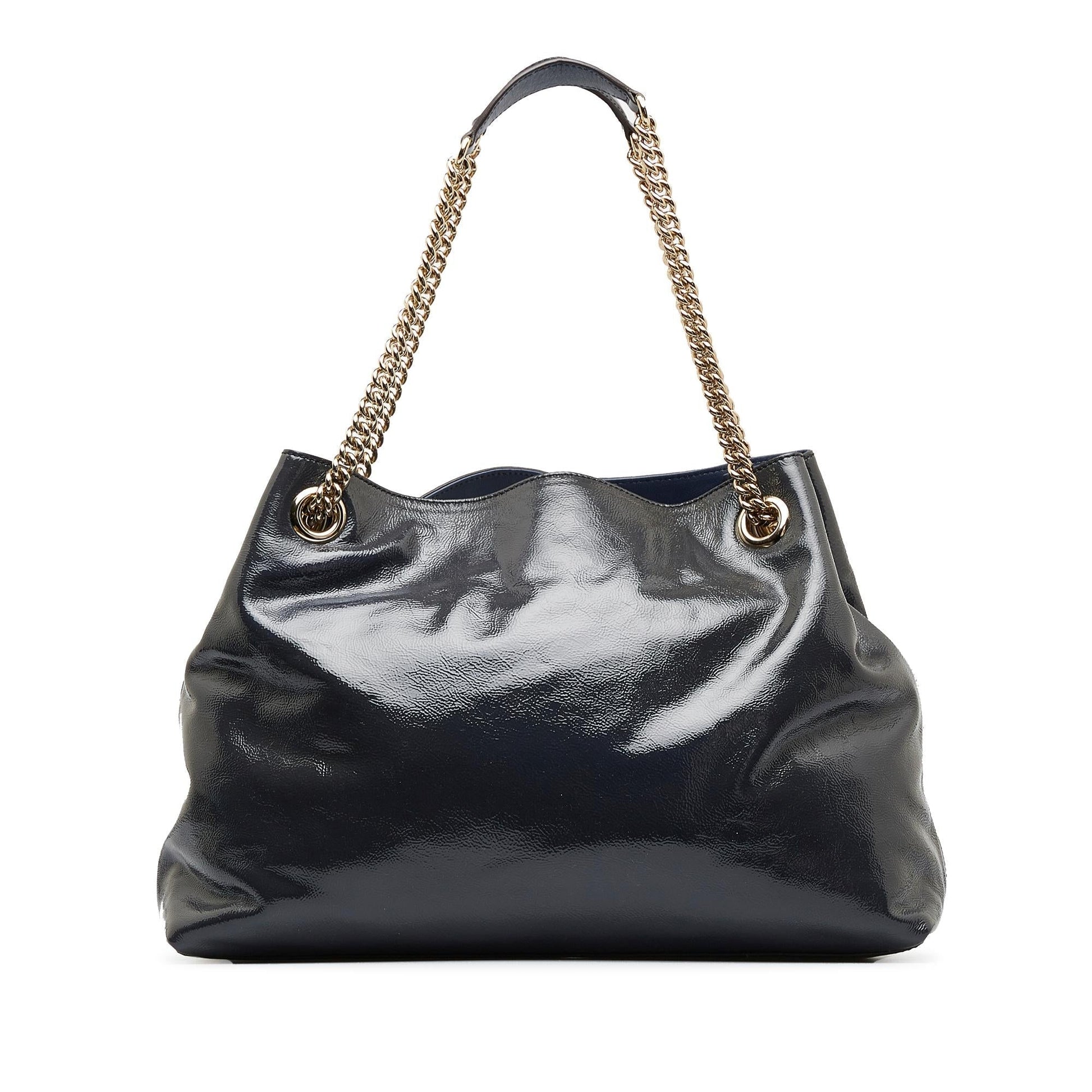 Gucci Medium Patent Soho Chain Tote (SHG-66oqjn)