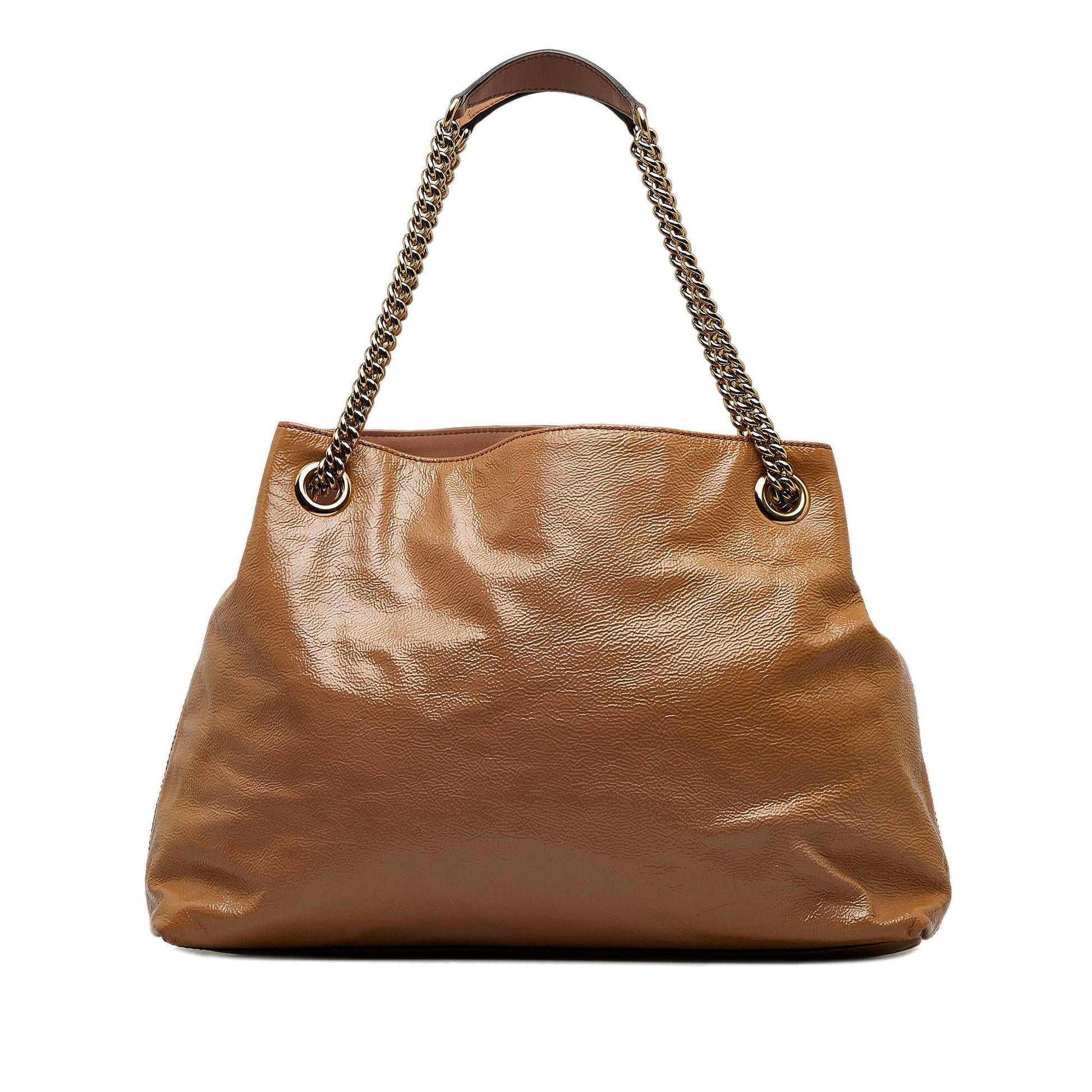 Gucci Medium Patent Soho Chain Tote (SHG-YIWtty)