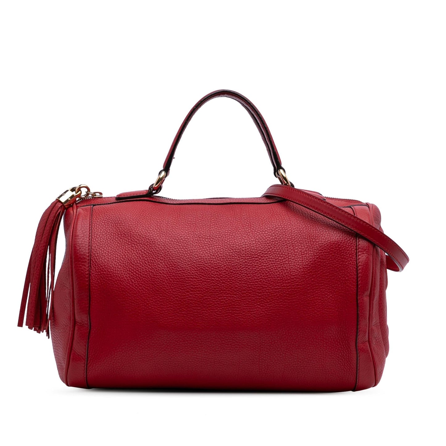 Gucci Medium Pebbled Calfskin Soho Boston Bag