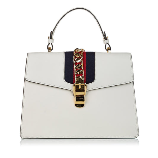 Gucci Medium Sylvie Leather Satchel (SHG-30400)