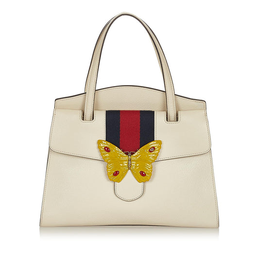 Gucci Medium Web Linea Butterfly Totem Satchel (SHG-31390)
