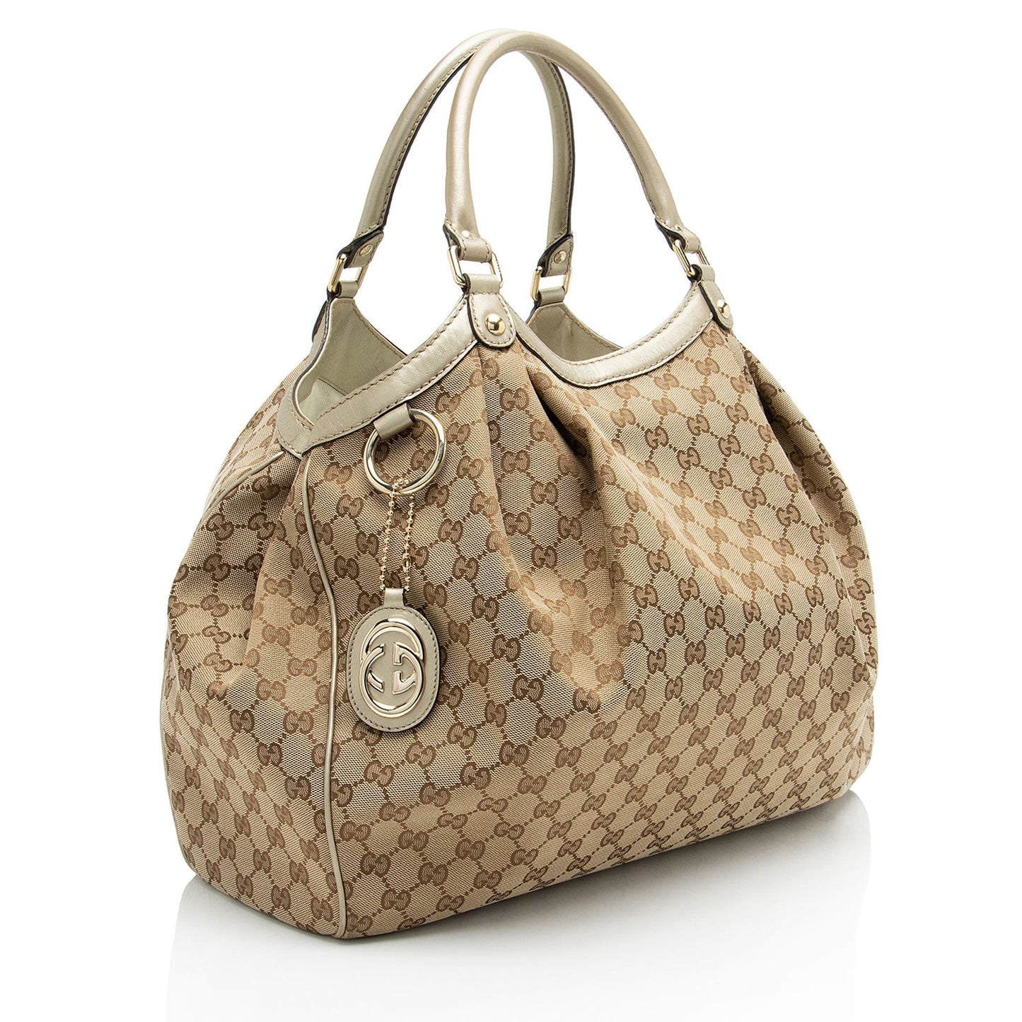 Gucci Metallic GG Canvas Sukey Large Tote
