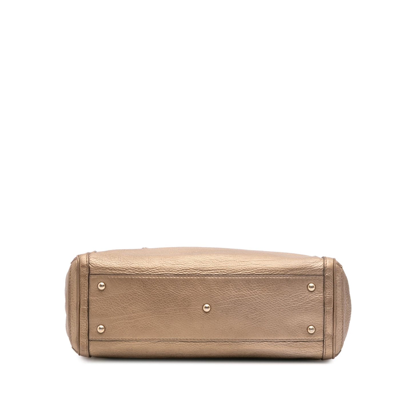 Gucci Metallic Grained Leather Bella Tote