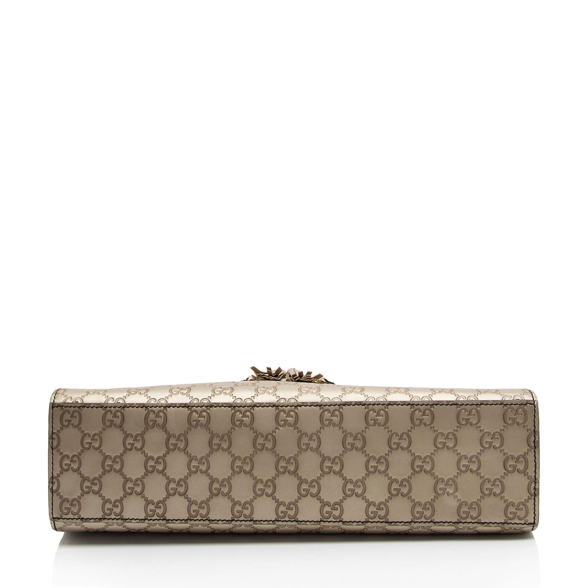 Gucci Metallic Guccissima Leather Emily Large Shoulder Bag (SHF-tKZxyz)