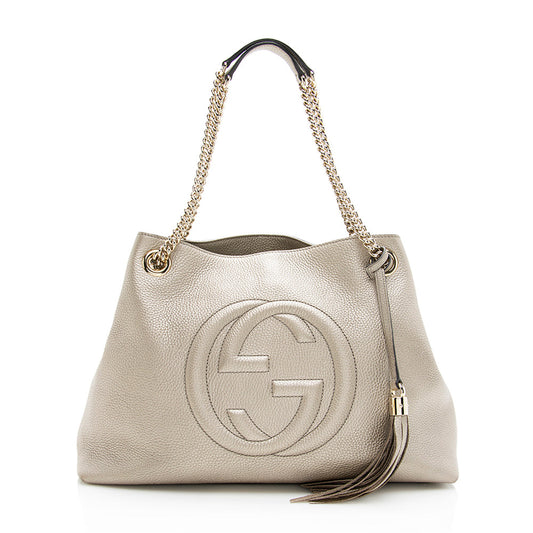 Gucci Metallic Leather Soho Medium Shoulder Bag (SHF-19349)