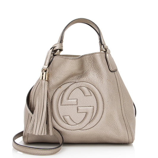 Gucci Metallic Leather Soho Small Tote (SHF-21667)