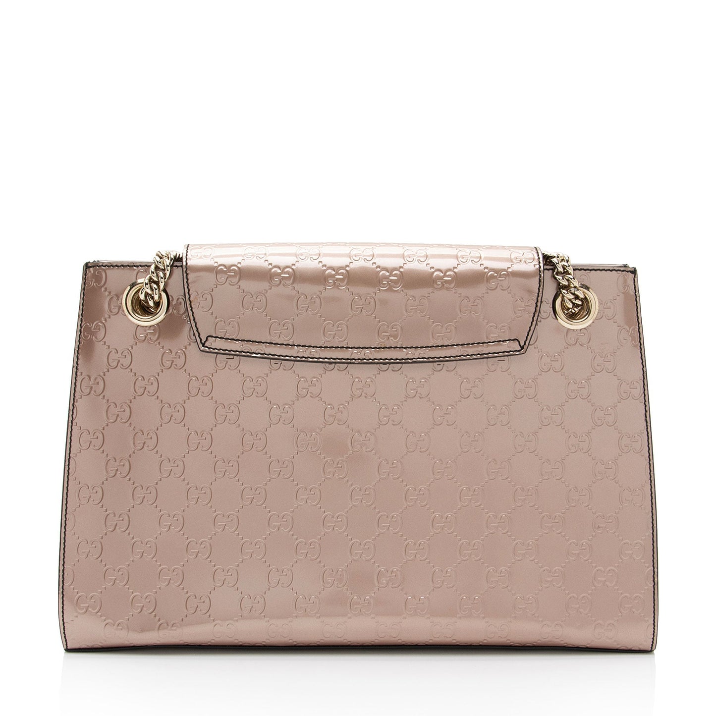 Gucci Metallic Patent Guccissima Leather Emily Large Shoulder Bag (SHF-v4gshd)