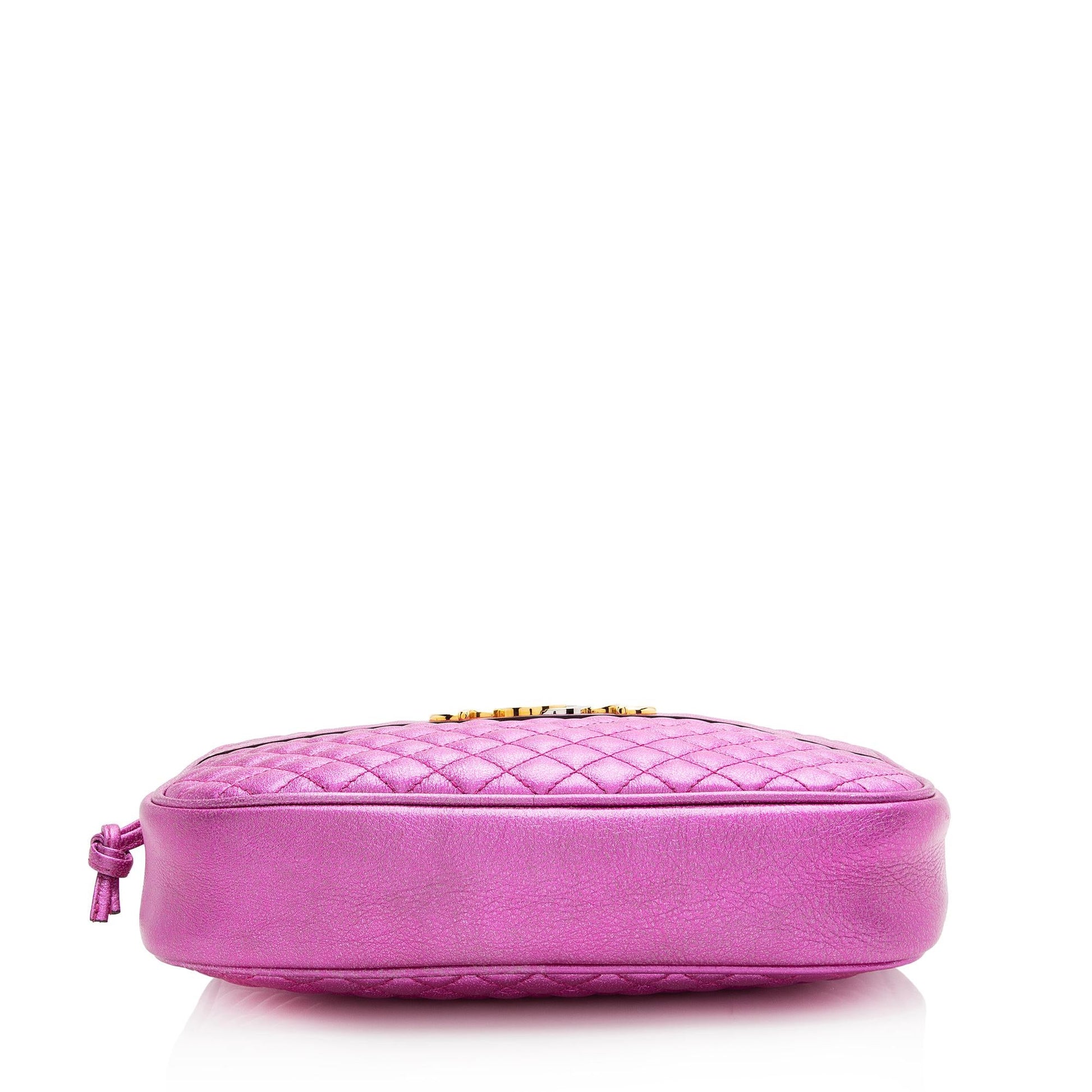 Gucci Metallic Quilted Leather Trapuntata Small Shoulder Bag