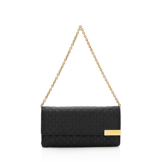 Gucci Micro Guccissima Leather Wallet on Chain Bag (SHF-19776)