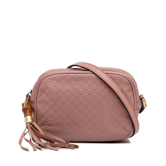 Gucci Microguccissima Bamboo Tassel Crossbody Bag (SHG-Obh29w)