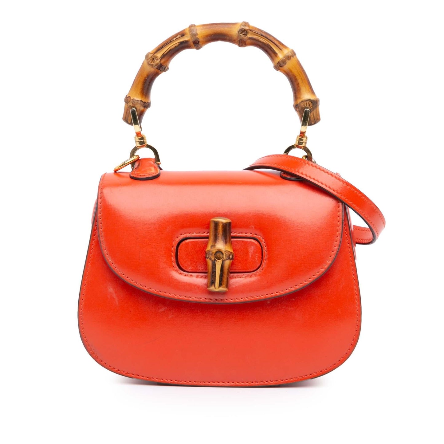 Gucci Mini Calfskin 1947 Bamboo Top Handle Bag