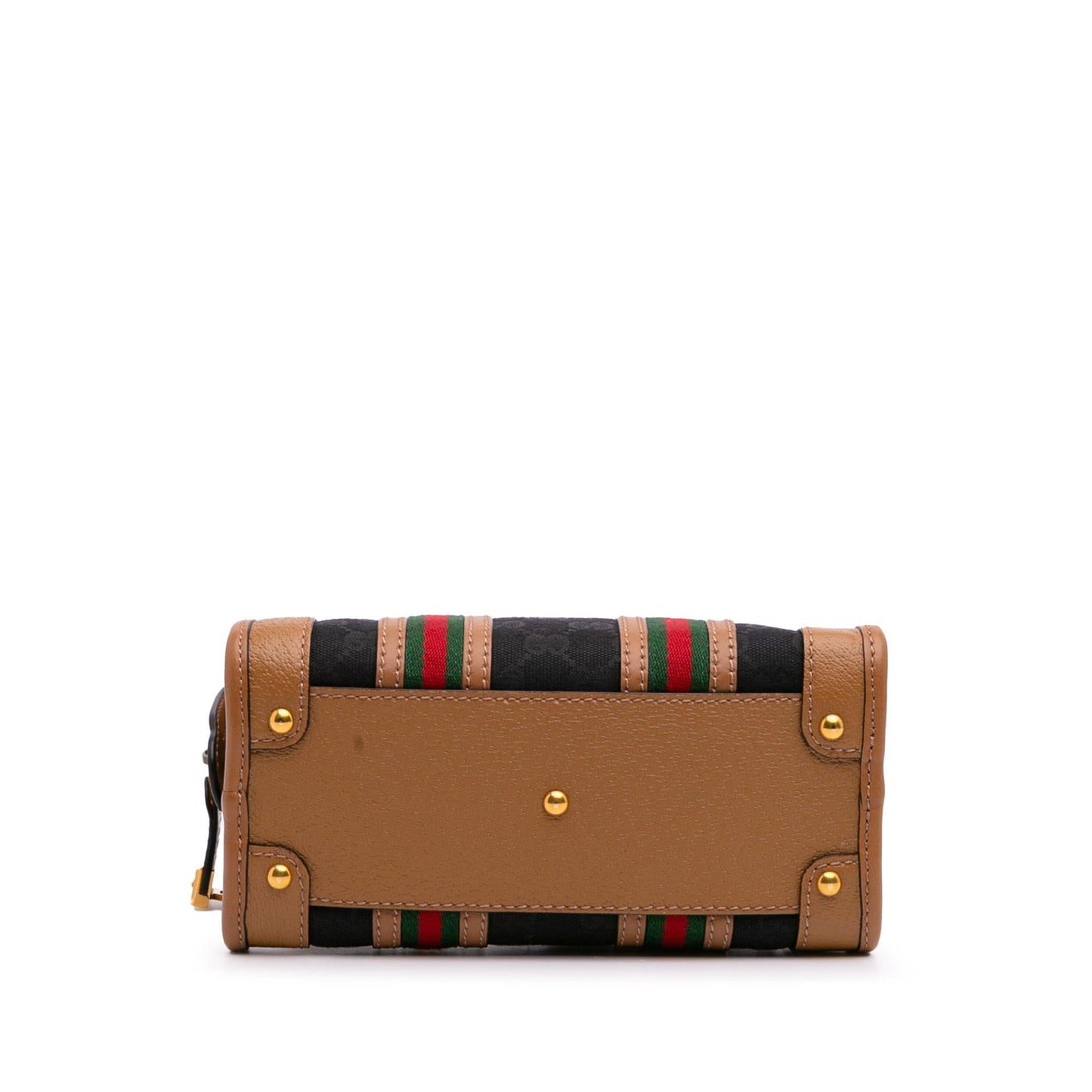 Gucci Mini GG Canvas Web Bauletto Top Handle Bag