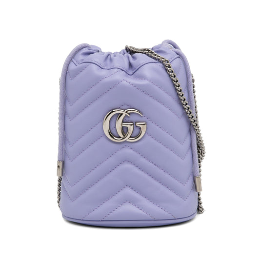 Gucci Mini GG Marmont Matelasse Bucket Bag (SHG-cgNll5)